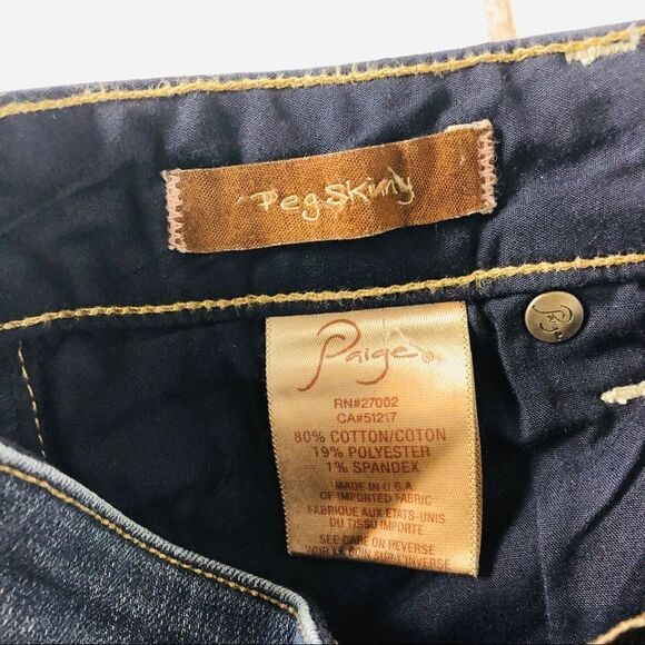 Paige Peg Skinny Jeans size 24 - Picture 5 of 7